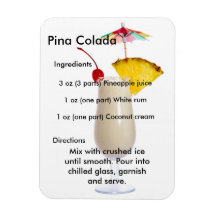 Pina Colada Drink Recette Magnet