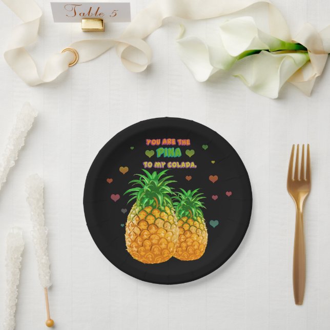 Pina Colada Pineaple Pappteller (Hochzeit)