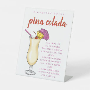 Pina Colada Rezept Signature Drink Sockelschild