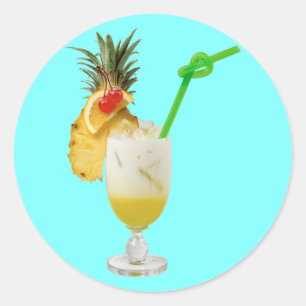 Pina Colada Runder Aufkleber