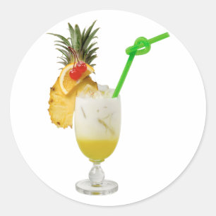 Pina Colada Runder Aufkleber