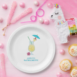 Piña Colada Tropical Wedding Brautparty Pappteller