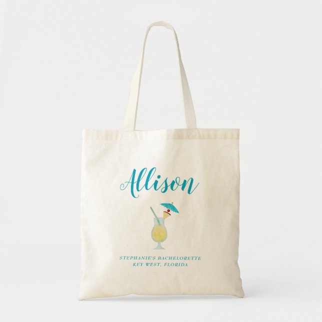 Piña Colada Tropical Wedding Bridesmaid Tragetasche (Vorne)