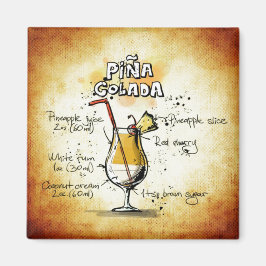 Pina Colada Tropisches Getränk Magnet