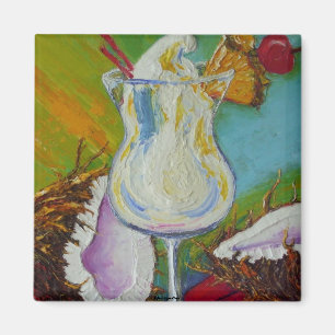 Piña Colada und Kokosnuss durch Paris Wyatt Llans Magnet