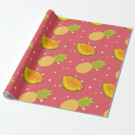 Piña, Papaya-Fruchtmuster Geschenkpapier
