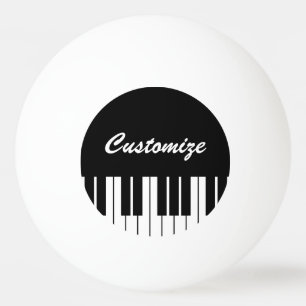 Pina-Schlüssel Schwarz/Weiß individuelle Name Ti Tischtennisball
