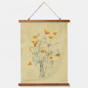 Pinacoteca comunale Casa Rusca Blume Wandteppich Mit Holzrahmen