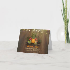 Pinaple Tropical Floral Beach Hochzeit Vielen Dank Dankeskarte