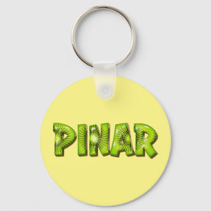 Pinar Name Kiwi Design Schlüsselanhänger