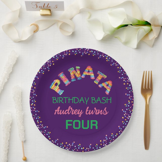 Pinata Birthday Bash Pappteller (Hochzeit)