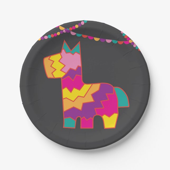 Pinata Fiesta Birthday Piñata Cinco De Mayo Teller (Vorderseite)