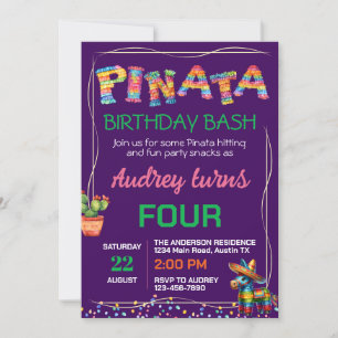 Pinata-Geburtstagsfeier Einladung