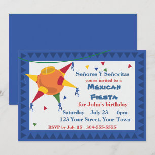 Pinata Mexikanisches Fiesta-Party Einladung