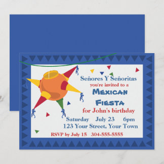 Pinata Mexikanisches Fiesta-Party Einladung