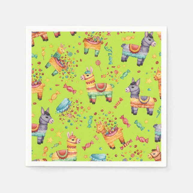 Piñatas, Candies und Confetti von Natasha Us Serviette (Vorderseite)