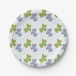 Piñatas und Confetti Pappteller