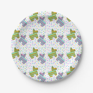 Piñatas und Confetti Pappteller