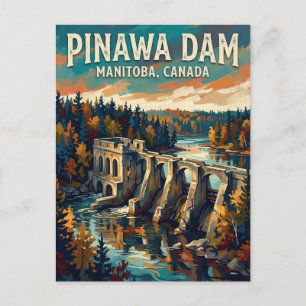 Pinawa-Staudamm Kanada Postkarte