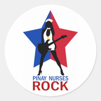 Pinay Nurses Rock Runder Aufkleber