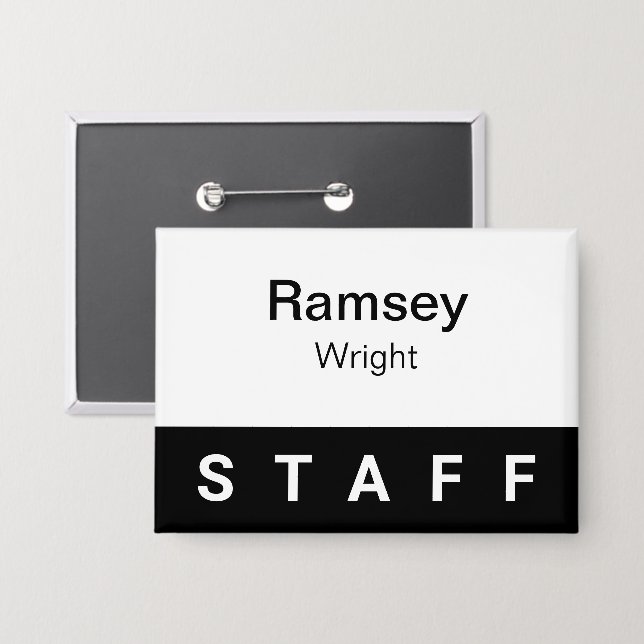 Pinback Abzeichen Button 3,5 Zoll Name Markierung  (Vorderseite/Rückseite)