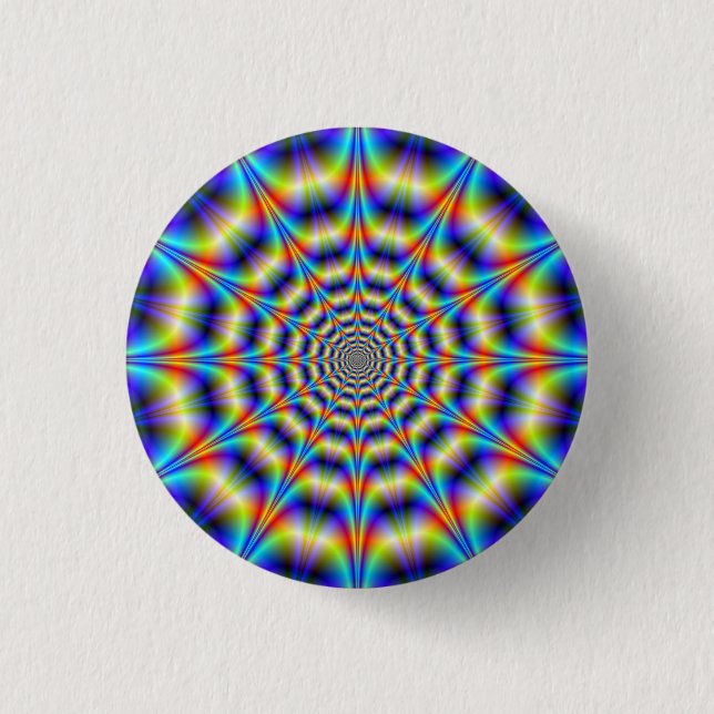 Pinback-Button für das psychedelische Rad Button (Vorderseite)