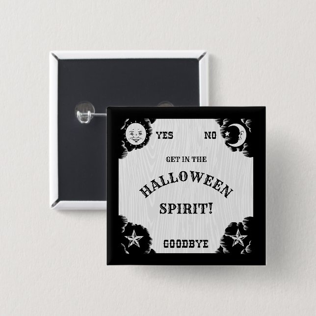 Pinback Button für Spirit Board Halloween (Vorne & Hinten)