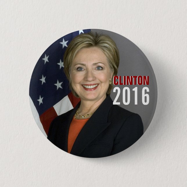 Pinback Button von Clinton 2016 (Vorderseite)