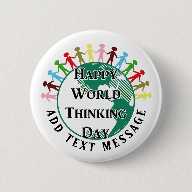 Pinback Button zum Weltdenktag (Vorderseite)