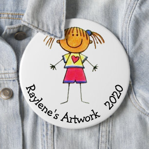 Pinback-Buttons für Ihr Kind, RIESIG 6 Zoll Button