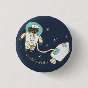 Pinback-Schaltfläche für den Flair Space Sheep Wor Button