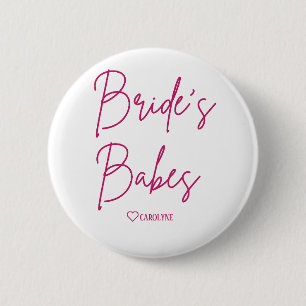 Pinback-Taste für Bride's Babes Junggeselinnen-Abs Button