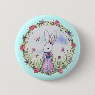 Pinback-Taste für niedliche Osterhase Button
