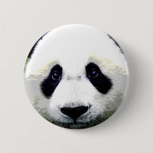 Pinback-Taste für Panda Bear Eyes Button