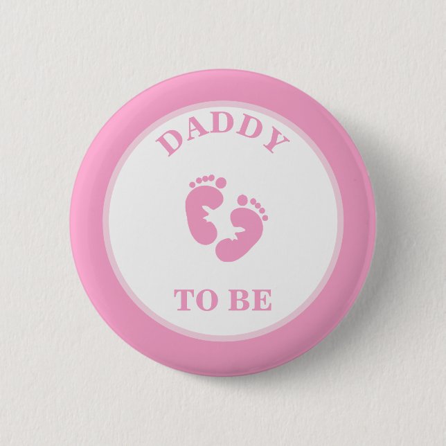 Pinback-Taste (Vater to Be (Girl)) Button (Vorderseite)