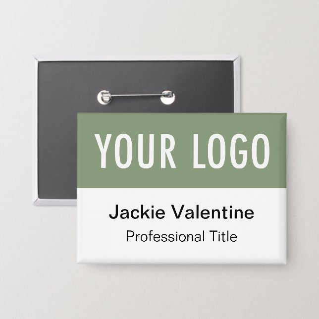 Pinbackname-Markierung mit dem Logo auf der Seite  Button (Vorderseite/Rückseite)