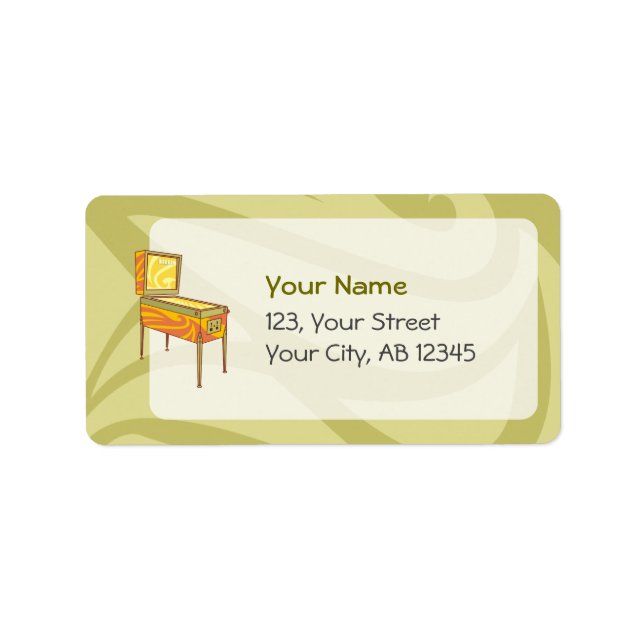 Pinball Adressaufkleber (Vorne)