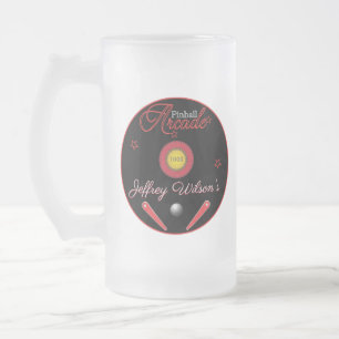 Pinball Arcade Trinkbehälter Mattiertes Bier Glass Mattglas Bierglas