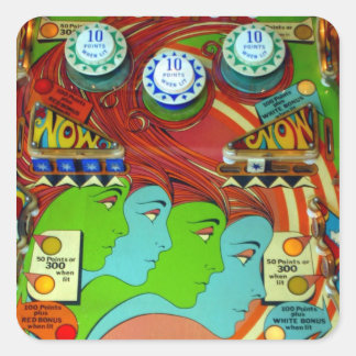 Pinball-Assistent II Quadratischer Aufkleber