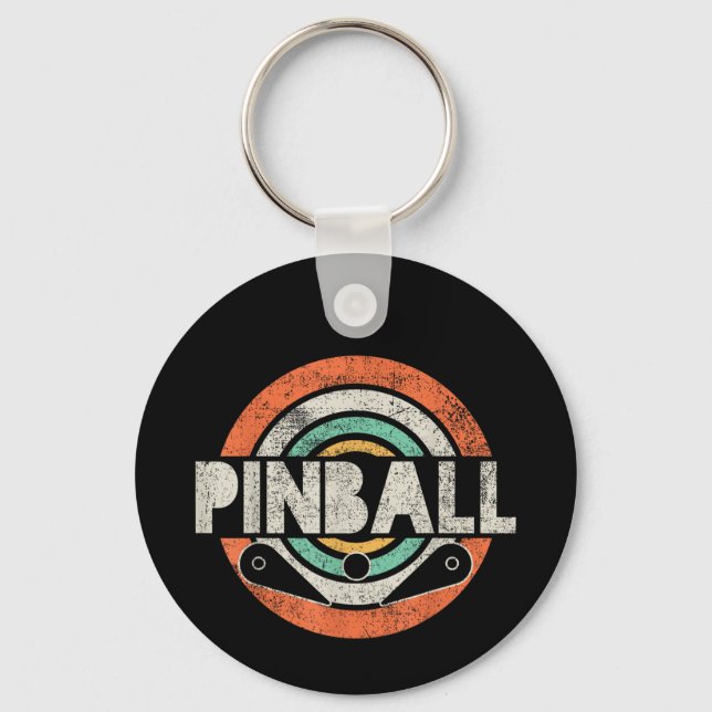 Pinball Game Vintag Schlüsselanhänger (Vorderseite)