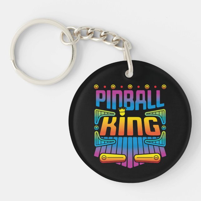 Pinball King Arcade Game Player Schlüsselanhänger (Vorderseite)