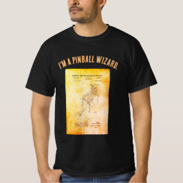 Pinball Lover's Blueprint-Patentdesign T-Shirt
