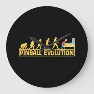 Pinball machine Arcade Evolution Retro Funny Große Wanduhr