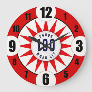 Pinball-Player - Runde Wall-Clock #1 Große Wanduhr