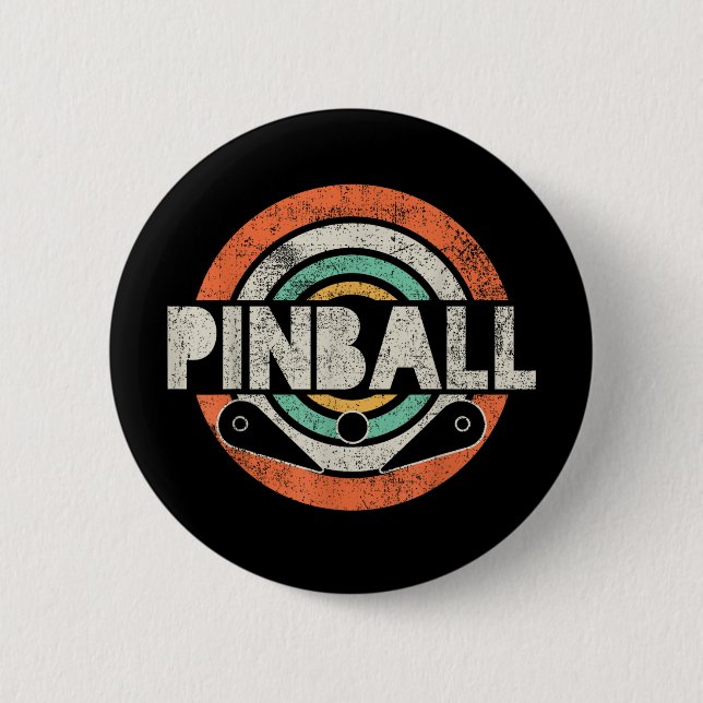 Pinball Spiel Vintage Button (Vorderseite)