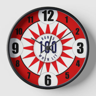 Pinball-Wanduhr mit Holzrahmen #1 Uhr