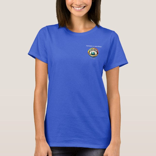 PINBOYS grundlegender Weiß-Brief an Frauen T-Shirt (Vorderseite)