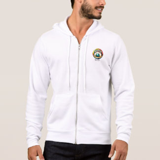 PINBOY's Men's Black Letter Full Zip Hoodie