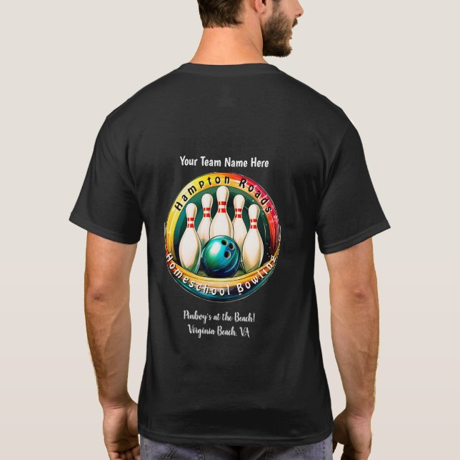 PINBOYS Unisex Adult White Lettering Team Shirt (Rückseite)