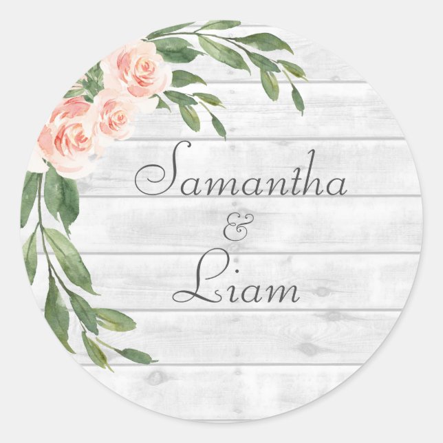 Pinceau de bois rustique blanc Sticker (Devant)